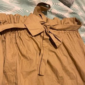 Who what wear khaki paper bag skirt XL
